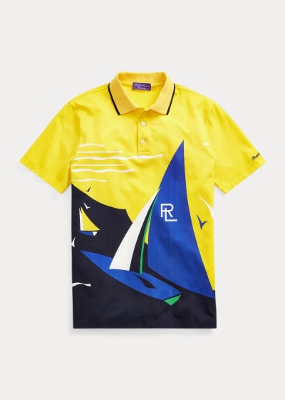 Men's Ralph Lauren Custom Slim Fit Piqué Polos | 076395CNQ